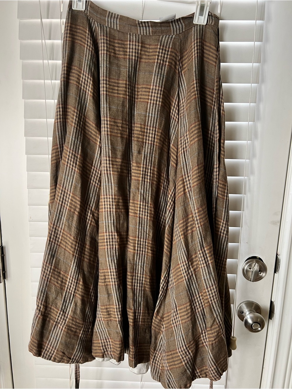 Son De Flor Tartan wrap skirt